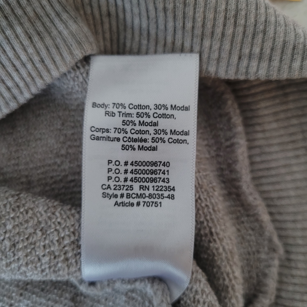 Babaton Aritzia Angelica Oatmeal Sweatshirt Dress Size S Cotton Sweater - Picture 9 of 9